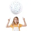 balon cyfra 5 niebieska transparentny tuban 18 orb
