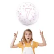 balon cyfra 7 rozowa transparentny tuban 18 orb