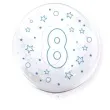 balon cyfra 8 niebieska transparentny tuban 18 orb