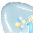 balon foliowy 1 urodziny baloniki blekitno bialy gradient 18 hrt