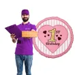 balon foliowy 1 urodziny rozowy godan 18 rnd