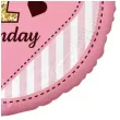 balon foliowy 1 urodziny rozowy godan 18 rnd