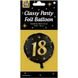 balon foliowy 18 urodziny classy party zloto czarny pd party 18 rnd