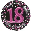 balon foliowy 18 urodziny glitz czarno rozowy amscan rnd