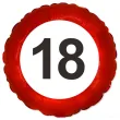 balon foliowy 18 urodziny traffic birthday 18 rnd