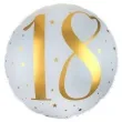balon foliowy 18 urodziny zlote bialy santex 18 rnd