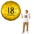 balon foliowy 18 urodziny zloty 18 rnd