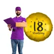 balon foliowy 18 urodziny zloty 18 rnd