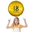 balon foliowy 18 urodziny zloty 18 rnd