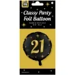 balon foliowy 21 urodziny classy party zloto czarny pd party 18 rnd