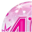 balon foliowy 40 urodziny gwiazdki rozowy qualatex bubbles 22 orb