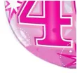 balon foliowy 40 urodziny gwiazdki rozowy qualatex bubbles 22 orb