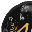 balon foliowy 40 urodziny shining glam czarny zloty folat 18 rnd