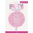 balon foliowy 60 urodziny glitz grochy rozowy unique 18 rnd