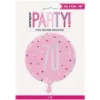 balon foliowy 70 urodziny glitz grochy rozowy unique 18 rnd