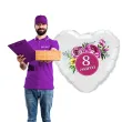 balon foliowy 8 marca piwonie bialy 18 hrt
