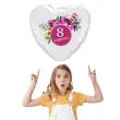 balon foliowy 8 marca piwonie bialy 18 hrt