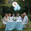 balon foliowy baby boy chlopiec dekoracja na baby shower gender reveal bialy 18 rnd