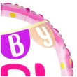 balon foliowy baby girl baner rozowy partypal 18 rnd