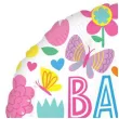 balon foliowy baby girl kwiatki i motylki amscan 18 rnd