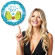 balon foliowy baby shower boy awokado flexmetal 18 rnd
