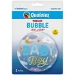 balon foliowy baby shower boy qualatex bubble 22 orb