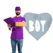 balon foliowy baby shower its a boy szary folat 18 hrt