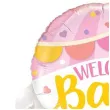 balon foliowy baby shower welcome baby rozowy qualatex 42 shp