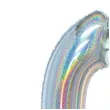 balon foliowy beauty and charm cyfra 0 srebrny holograficzny godan 30 dgt