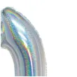 balon foliowy beauty and charm cyfra 0 srebrny holograficzny godan 30 dgt