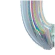 balon foliowy beauty and charm cyfra 0 srebrny holograficzny godan 30 dgt