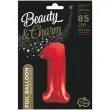 balon foliowy beauty and charm cyfra 1 czerwony godan 33 dgt