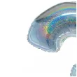 balon foliowy beauty and charm cyfra 3 srebrny holograficzny godan 30 dgt
