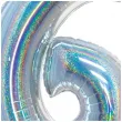 balon foliowy beauty and charm cyfra 6 srebrny holograficzny godan 30 dgt