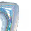 balon foliowy beauty and charm cyfra 7 srebrny holograficzny godan 30 dgt
