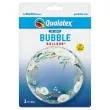 balon foliowy biale roze qualatex bubbles 24 orb
