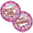 balon foliowy birthday girl rozowy procos 18 rnd