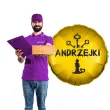 balon foliowy blyszczace andrzejki klucz i swieca zloto czarny 18 rnd