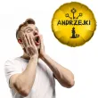 balon foliowy blyszczace andrzejki klucz i swieca zloto czarny 18 rnd