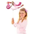 balon foliowy bocian dziewczynka rozowy folat 15 shp