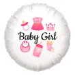 balon foliowy bodo girl baby girl dekoracja na baby shower dziewczynki bialy 18 rnd