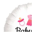 balon foliowy bodo girl baby girl dekoracja na baby shower dziewczynki bialy 18 rnd