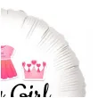 balon foliowy bodo girl baby girl dekoracja na baby shower dziewczynki bialy 18 rnd