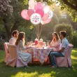 balon foliowy bodo girl dziewczynka dekoracja na baby shower gender reveal bialy 18 rnd
