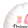 balon foliowy bodo girl dziewczynka dekoracja na baby shower gender reveal bialy 18 rnd
