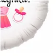 balon foliowy bodo girl dziewczynka dekoracja na baby shower gender reveal bialy 18 rnd