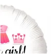 balon foliowy bodo girl its a girl dekoracja na baby shower gender reveal bialy 18 rnd