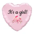balon foliowy bodo girl its a girl dekoracja na baby shower gender reveal rozowy 18 hrt