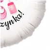balon foliowy bodo girl kochana dziewczynka dekoracja na baby shower bialy 18 rnd