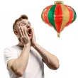balon foliowy bombka spiczasta czerwono zielony partydeco 19 shp